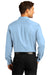 Port Authority Mens SuperPro Wrinkle Resistant React Long Sleeve Button Down Shirt w/ Pocket Cloud Blue Side