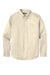 Port Authority W808 SuperPro Wrinkle Resistant React Long Sleeve Button Down Shirt w/ Pocket Ecru Flat Front