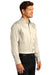 Port Authority W808 SuperPro Wrinkle Resistant React Long Sleeve Button Down Shirt w/ Pocket Ecru 3Q