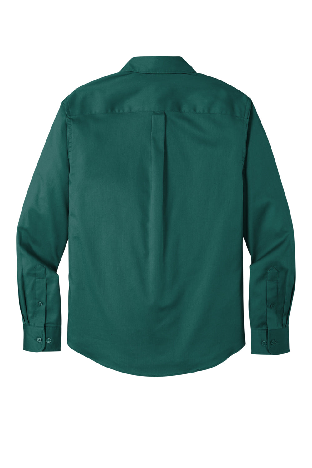 Port Authority W808 SuperPro Wrinkle Resistant React Long Sleeve Button Down Shirt w/ Pocket Marine Green Flat Back
