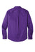 Port Authority W808 SuperPro Wrinkle Resistant React Long Sleeve Button Down Shirt w/ Pocket Purple Flat Back