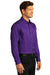 Port Authority W808 SuperPro Wrinkle Resistant React Long Sleeve Button Down Shirt w/ Pocket Purple 3Q