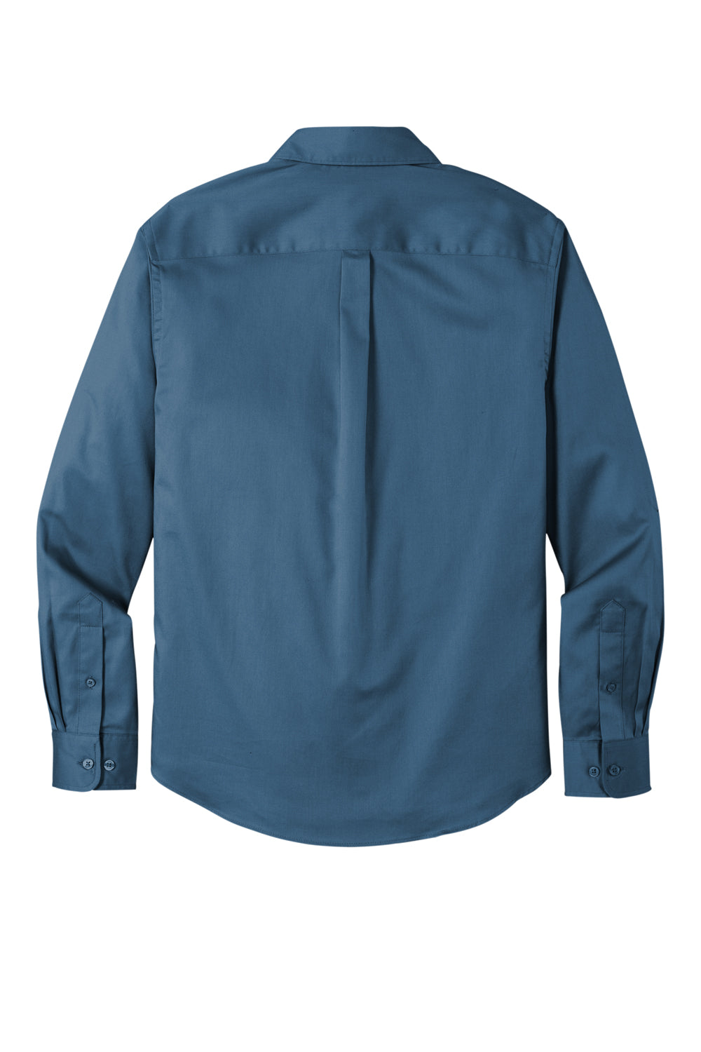 Port Authority W808 SuperPro Wrinkle Resistant React Long Sleeve Button Down Shirt w/ Pocket Regatta Blue Flat Back