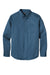 Port Authority W808 SuperPro Wrinkle Resistant React Long Sleeve Button Down Shirt w/ Pocket Regatta Blue Flat Front