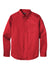Port Authority W808 SuperPro Wrinkle Resistant React Long Sleeve Button Down Shirt w/ Pocket Rich Red Flat Front