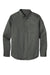 Port Authority W808 SuperPro Wrinkle Resistant React Long Sleeve Button Down Shirt w/ Pocket Storm Grey Flat Front