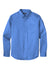 Port Authority W808 SuperPro Wrinkle Resistant React Long Sleeve Button Down Shirt w/ Pocket Ultramarine Blue Flat Front