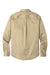 Port Authority W808 SuperPro Wrinkle Resistant React Long Sleeve Button Down Shirt w/ Pocket Wheat Flat Back