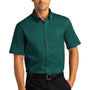 Port Authority Mens SuperPro Wrinkle Resistant React Short Sleeve Button Down Shirt w/ Pocket - Marine Green