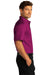 Port Authority Mens SuperPro React Short Sleeve Button Down Shirt w/ Pocket Wild Berry Side