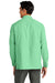 Port Authority W960 Mens Daybreak Moisture Wicking Long Sleeve Button Down Shirt w/ Double Pockets Bright Seafoam Green Back