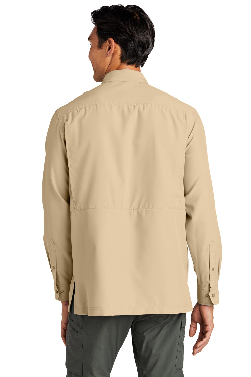 Port Authority W960 UV Daybreak Long Sleeve Button Down Shirt Oat Back