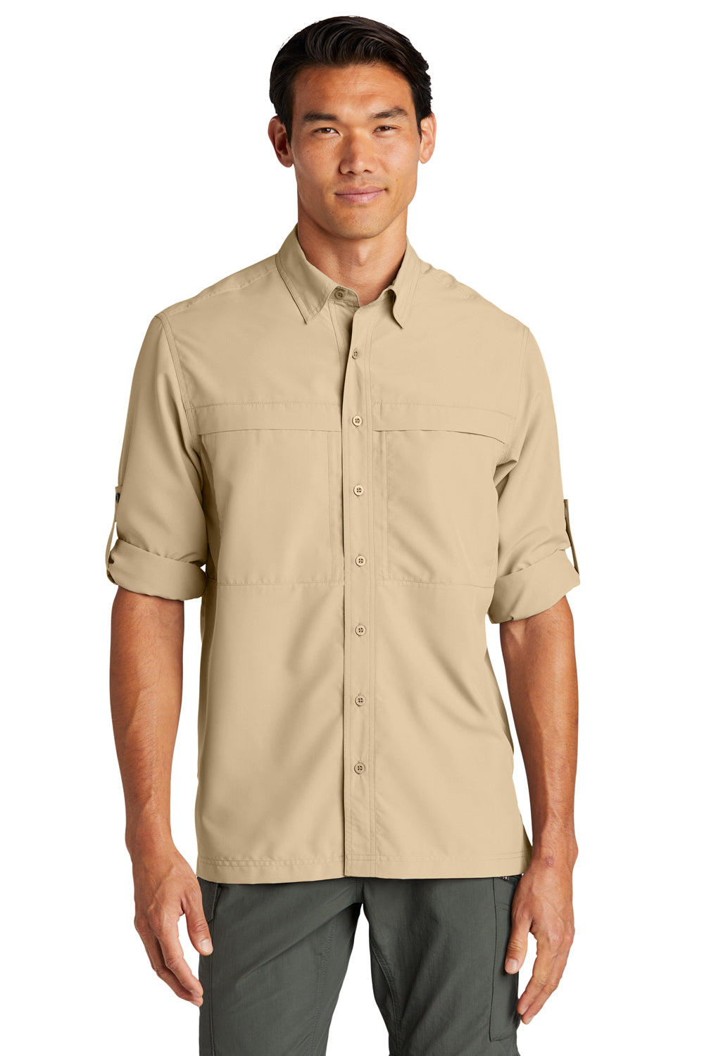 Port Authority W960 UV Daybreak Long Sleeve Button Down Shirt Oat 3Q