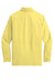 Port Authority W960 Mens Daybreak Moisture Wicking Long Sleeve Button Down Shirt w/ Double Pockets Yellow Flat Back