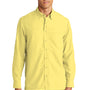 Port Authority Mens Daybreak Moisture Wicking Long Sleeve Button Down Shirt w/ Double Pockets - Yellow