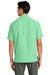 Port Authority W961 Mens Daybreak Moisture Wicking Short Sleeve Button Down Shirt w/ Double Pockets Bright Seafoam Green Back