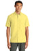 Port Authority W961 Mens Daybreak Moisture Wicking Short Sleeve Button Down Shirt w/ Double Pockets Yellow Front