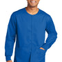 Wonderwink Mens WorkFlex Snap Front Scrub Jacket w/ Pockets - Royal Blue