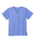 Wonderwink WW3160 WorkFlex Short Sleeve V-Neck Shirt w/ Pocket Ceil Blue Flat Front