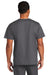 Wonderwink WW3160 WorkFlex Short Sleeve V-Neck Shirt w/ Pocket Pewter Grey Back