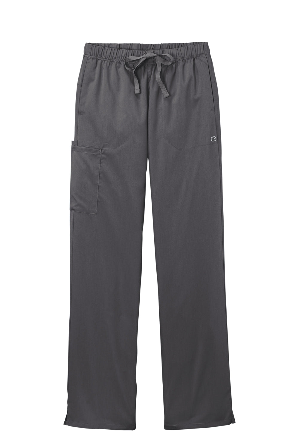 Wonderwink WW4158 Premiere Flex Cargo Pants w/ Pockets Pewter Grey Flat Front