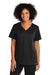 Wonderwink WW4168 Premiere Flex Short Sleeve V-Neck Shirt w/ Pockets Black Front