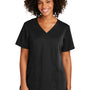Wonderwink Womens Premiere Flex Short Sleeve V-Neck Shirt w/ Pockets - Black