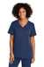 Wonderwink WW4168 Premiere Flex Short Sleeve V-Neck Shirt w/ Pockets Navy Blue Front