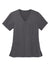 Wonderwink WW4168 Premiere Flex Short Sleeve V-Neck Shirt w/ Pockets Pewter Grey Flat Front