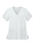 Wonderwink WW4168 Premiere Flex Short Sleeve V-Neck Shirt w/ Pockets White Flat Front