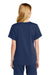 Wonderwink WW4268 Premiere Flex Short Sleeve V-Neck Mock Wrap Shirt Navy Blue Back