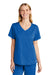 Wonderwink WW4268 Premiere Flex Short Sleeve V-Neck Mock Wrap Shirt Royal Blue Front
