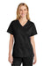 Wonderwink WW4560 WorkFlex Short Sleeve V-Neck Shirt Black Front