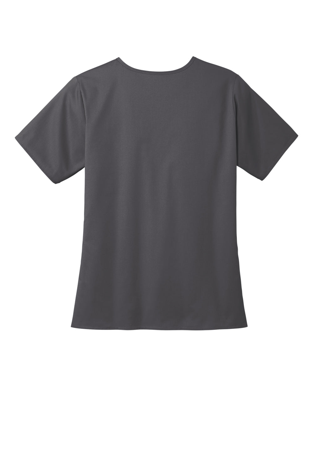 Wonderwink WW4560 WorkFlex Short Sleeve V-Neck Shirt Pewter Grey Flat Back