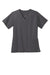 Wonderwink WW4560 WorkFlex Short Sleeve V-Neck Shirt Pewter Grey Flat Front