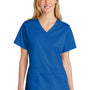 Wonderwink Womens WorkFlex Short Sleeve V-Neck Shirt w/ Pockets - Royal Blue
