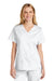 Wonderwink WW4560 WorkFlex Short Sleeve V-Neck Shirt White Front