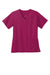 Wonderwink WW4560 WorkFlex Short Sleeve V-Neck Shirt Wine Flat Front