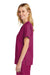 Wonderwink WW4560 WorkFlex Short Sleeve V-Neck Shirt Wine Side