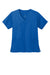 Wonderwink WW4760 WorkFlex Short Sleeve V-Neck Mock Wrap Shirt Royal Blue Flat Front