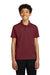 Port Authority Y110 Youth Dry Zone Moisture Wicking Short Sleeve Polo Shirt Burgundy Front