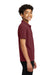 Port Authority Y110 Youth Dry Zone Moisture Wicking Short Sleeve Polo Shirt Burgundy Side