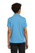 Port Authority Y110 Youth Dry Zone Moisture Wicking Short Sleeve Polo Shirt Carolina Blue Back