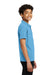 Port Authority Y110 Youth Dry Zone Moisture Wicking Short Sleeve Polo Shirt Carolina Blue Side