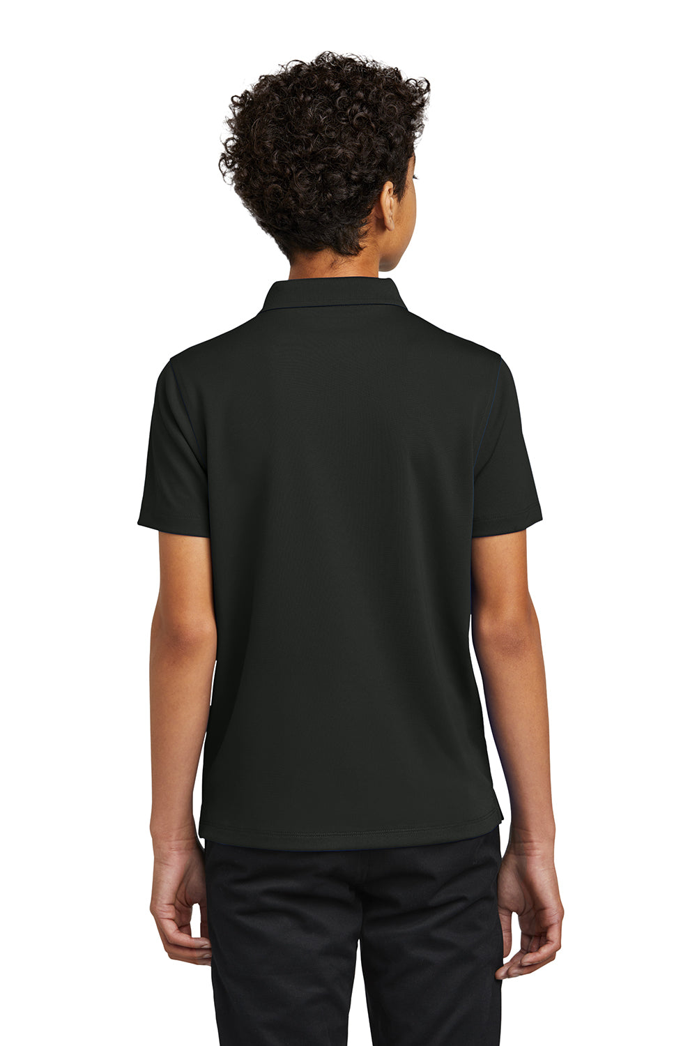 Port Authority Y110 Youth Dry Zone Moisture Wicking Short Sleeve Polo Shirt Deep Black Back