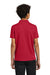 Port Authority Y110 Youth Dry Zone Moisture Wicking Short Sleeve Polo Shirt Rich Red Back