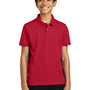 Port Authority Youth Dry Zone Moisture Wicking Short Sleeve Polo Shirt - Rich Red - NEW