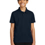 Port Authority Youth Dry Zone Moisture Wicking Short Sleeve Polo Shirt - River Navy Blue - NEW