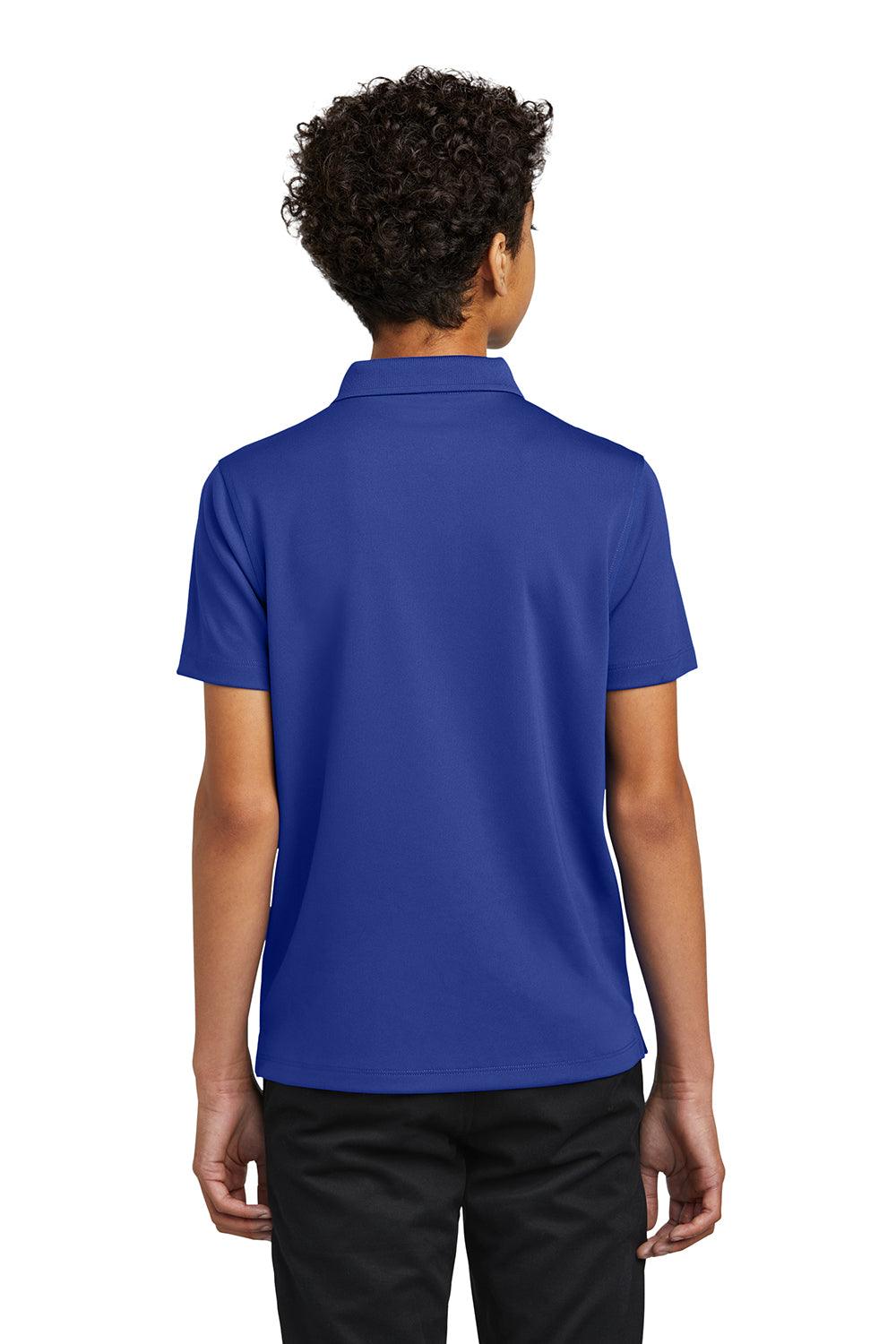 Port Authority Y110 Youth Dry Zone Moisture Wicking Short Sleeve Polo Shirt True Royal Blue Back