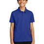 Port Authority Youth Dry Zone Moisture Wicking Short Sleeve Polo Shirt - True Royal Blue - NEW